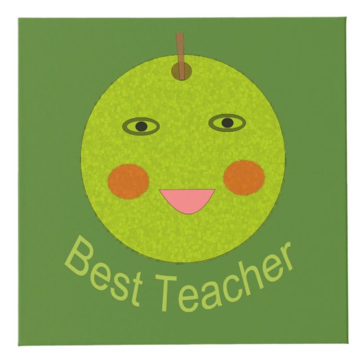 Der beste Lehrer Happy Apple Custom Foto Cube Würfel (Vorderseite)