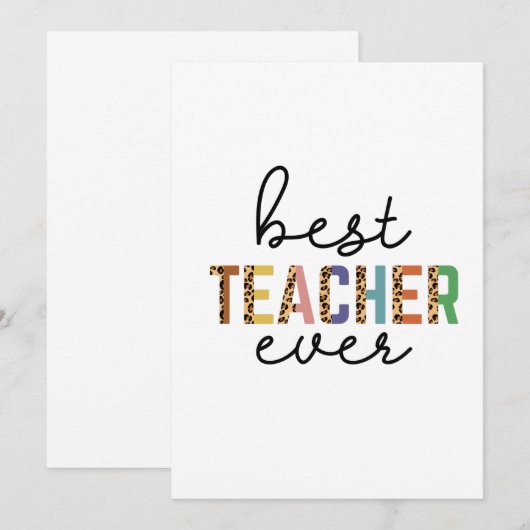 Der beste Lehrer je Einladung (Vorne/Hinten)