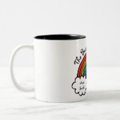 Der beste Lehrer je Rainbow Zweifarbige Tasse (Links)
