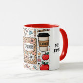 Der beste Lehrer personalisierter Wrap Tasse (VorderseiteRechts)