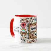 Der beste Lehrer personalisierter Wrap Tasse (Vorderseite Links)
