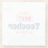 Der beste Lehrer überhaupt Glasuntersetzer (Rückseite)