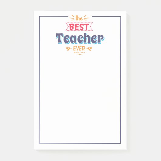 Der beste Lehrer überhaupt Post-it Klebezettel (Vorderseite)