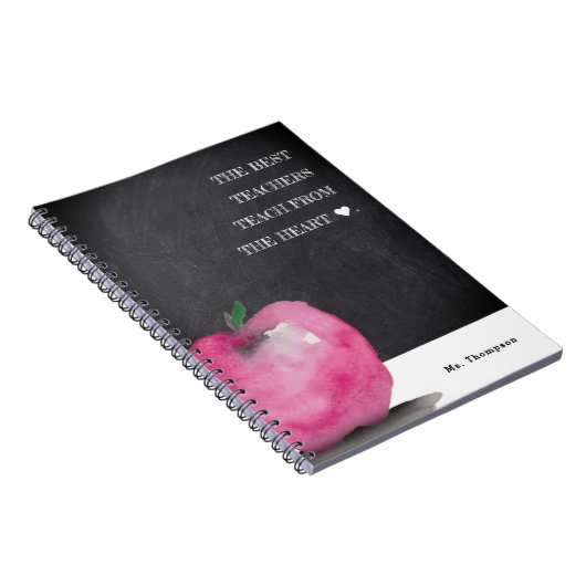 Der beste Lehrer Unterricht vom Herzen Apple Art C Notizblock (Rechte Seite)