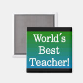 Der beste Lehrermagnet der Welt Magnet (Vorderseite/Rückseite)
