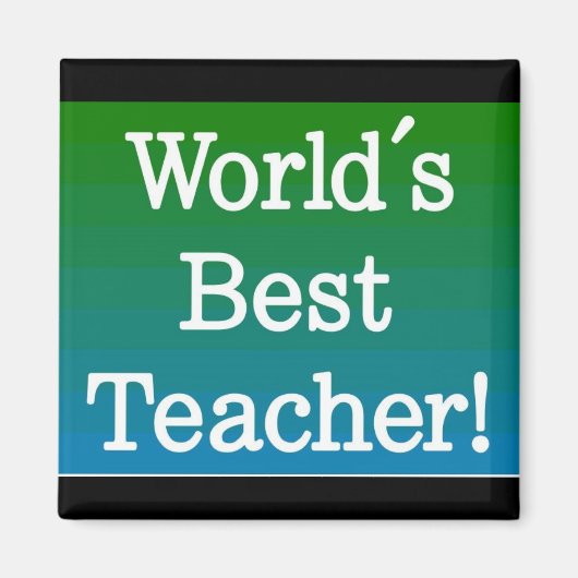 Der beste Lehrermagnet der Welt Magnet (Vorne)