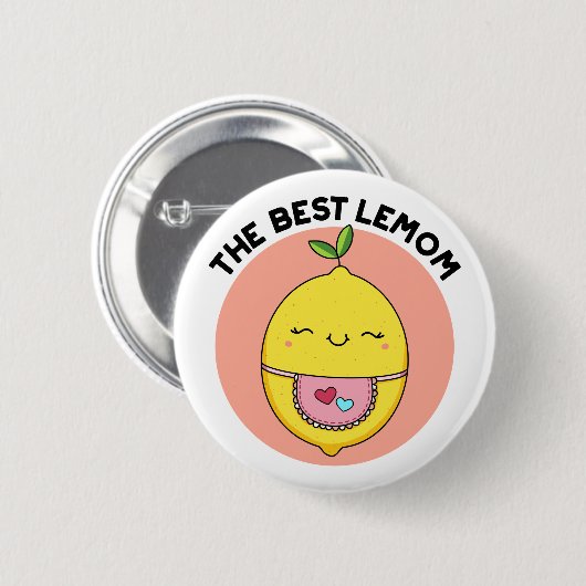 Der beste Lemom Funny Lemon Pub Button (Vorne & Hinten)