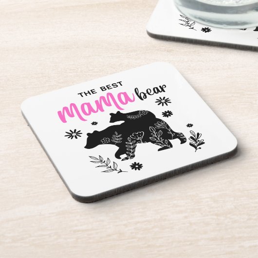 Der beste Mama-Bär Getränkeuntersetzer (Linke Seite)