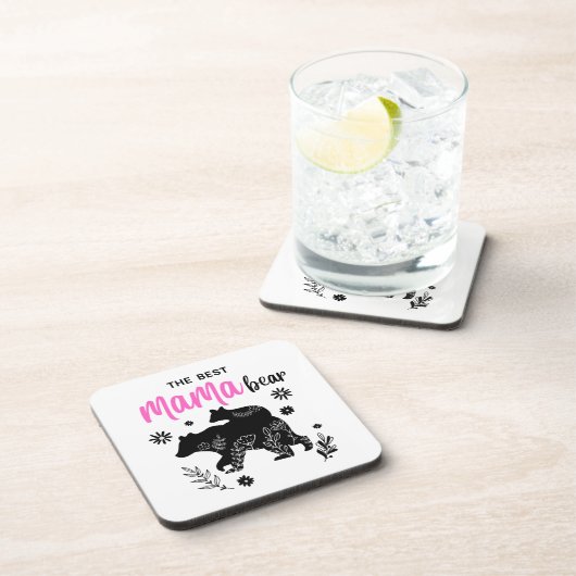 Der beste Mama-Bär Getränkeuntersetzer (Rechte Seite)