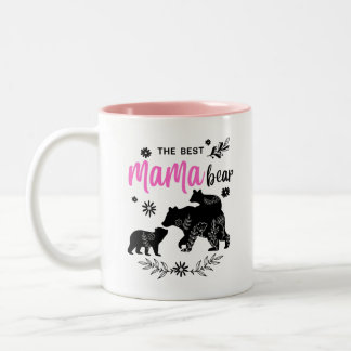 Der beste Mama-Bär mit zwei Bärenjungen Zweifarbige Tasse