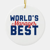 Der beste Manager der Welt Keramikornament (Vorne)