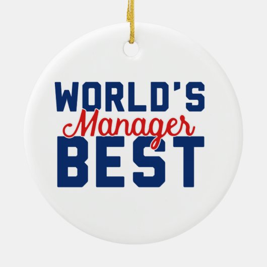 Der beste Manager der Welt Keramikornament (Hinten)