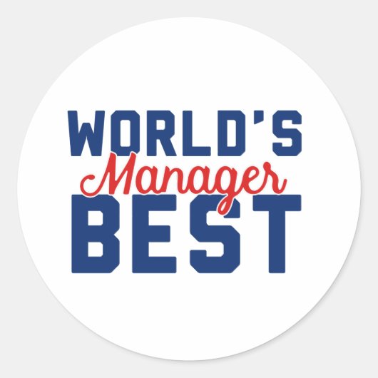 Der beste Manager der Welt Runder Aufkleber (Vorderseite)