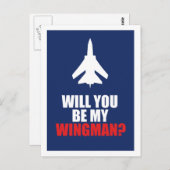 Der beste Mann wirst du mein Wingman sein Postkarte (Vorne/Hinten)