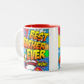 Der beste männliche Lehrer überhaupt Zweifarbige Tasse (Vorderseite Links)