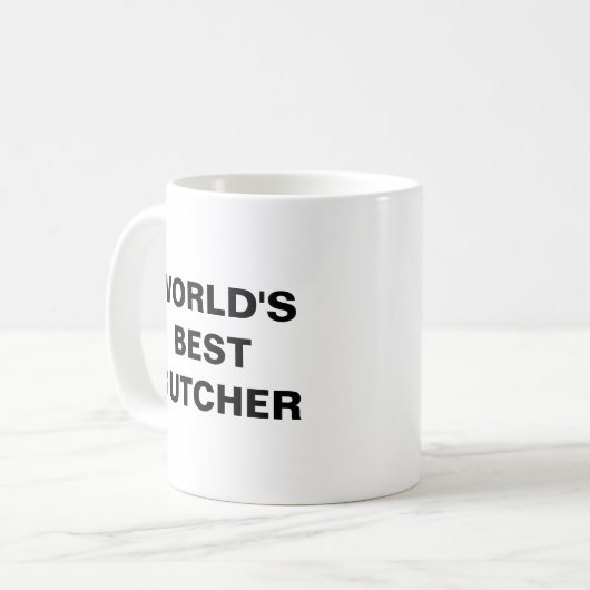 Der beste Metzger der Welt Kaffeetasse (Vorderseite Links)