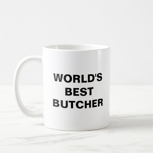 Der beste Metzger der Welt Kaffeetasse (Links)
