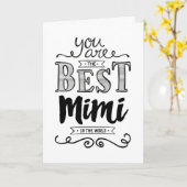 Der beste Mimi der Welt zum Geburtstag Karte (Gelbe Blume)