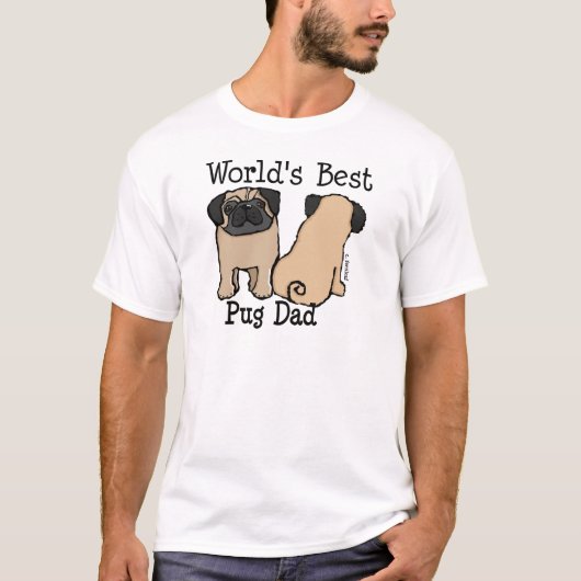 Der beste Mops-Vater der Welt T-Shirt (Vorderseite)