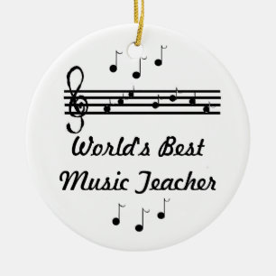 Der beste Musiklehrer der Welt Keramik Ornament