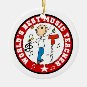 Der beste Musiklehrer der Welt Keramikornament