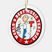 Der beste Musiklehrer der Welt Keramikornament (Links)