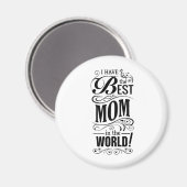 Der beste Mutter der Welt Typografischer Magnet (Vorderseite/Rückseite)
