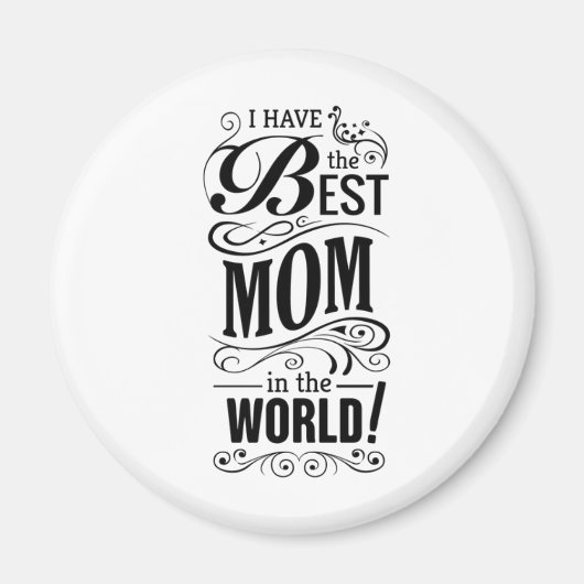 Der beste Mutter der Welt Typografischer Magnet (Vorne)