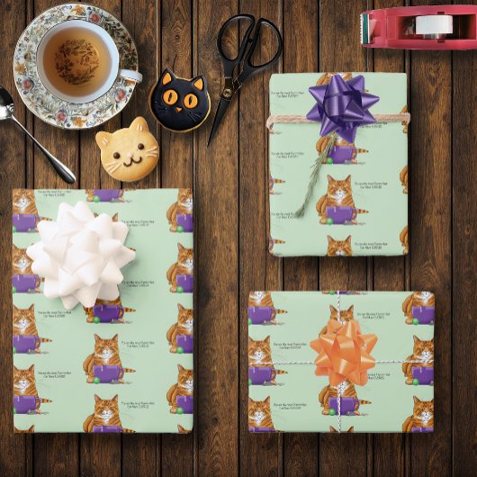 Der beste Muttertag der Katze Geschenkpapier Set