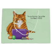 Der beste Muttertag der Katze Große Geschenktüte (Vorderseite)