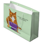 Der beste Muttertag der Katze Große Geschenktüte (Vorderseite Schrägansicht)