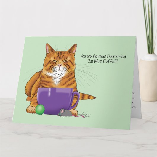 Der beste Muttertag der Katze Karte (Vorderseite)