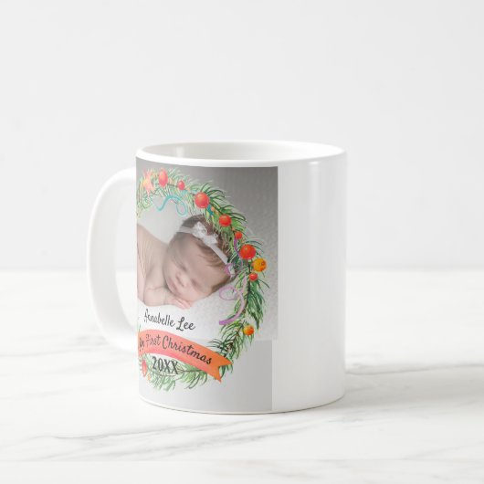 Der beste Oma-1. Weihnachtskranz der Welt Kaffeetasse (Vorderseite Links)