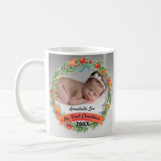 Der beste Oma-1. Weihnachtskranz der Welt Kaffeetasse (Links)