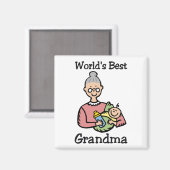Der beste Oma-Magnet der Welt Magnet (Vorderseite/Rückseite)