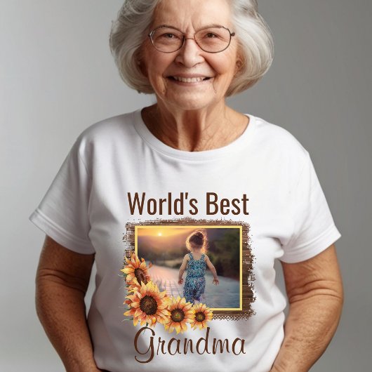 Der beste Oma-T - Shirt für Personalisiertes Foto