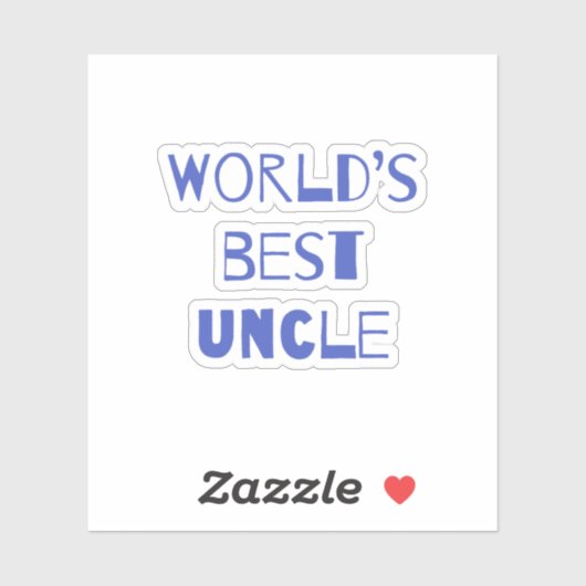 Der beste Onkel der Welt Aufkleber (Blatt)