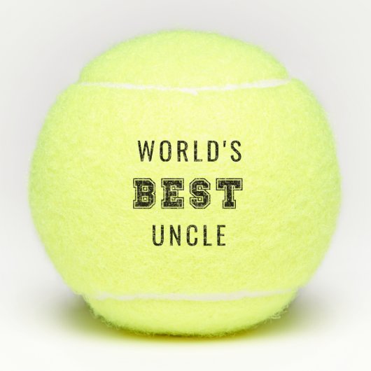 Der beste Onkel der Welt Mit Monogramm Tennisbälle (Vorderseite)