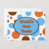 Der beste Onkel der Welt Postkarte (Vorne/Hinten)