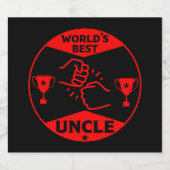 Der beste Onkel der Welt Schaumweinetikett (Einzelnes Label)