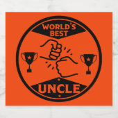 Der beste Onkel der Welt Schaumweinetikett (Einzelnes Label)