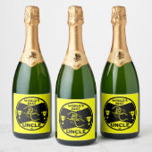 Der beste Onkel der Welt Schaumweinetikett (Flaschen)