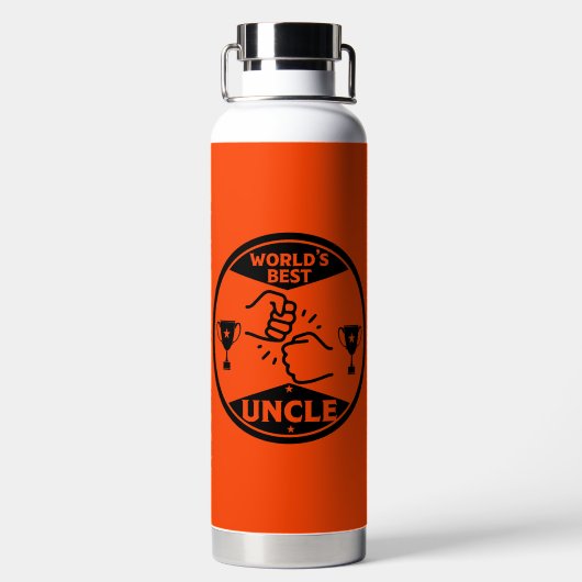 Der beste Onkel der Welt Trinkflasche (Rückseite)