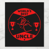 Der beste Onkel der Welt Weinetikett (Einzelnes Label)