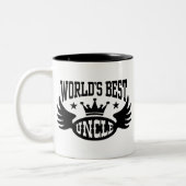Der beste Onkel der Welt Zweifarbige Tasse (Links)