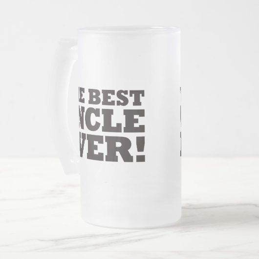 Der beste Onkel Ever Mattglas Bierglas (Vorderseite Links)