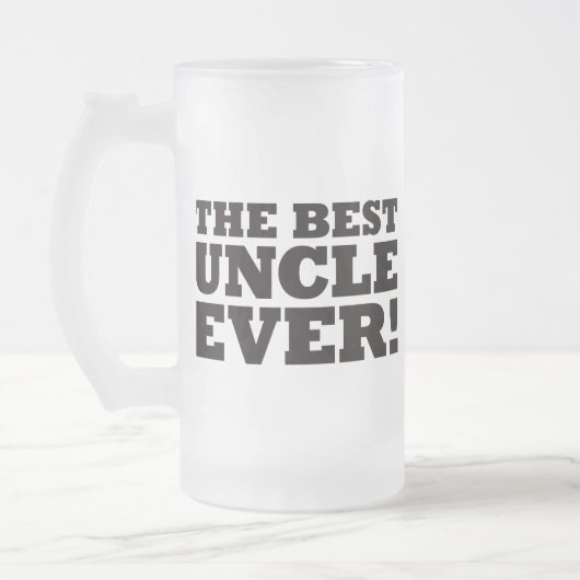 Der beste Onkel Ever Mattglas Bierglas (Links)