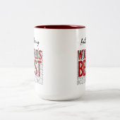 Der beste Onkel individueller Name V2 der Welt Zweifarbige Tasse (Mittel)