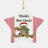 Der beste Onkel Ornament der Teddybär-Welt (Vorne)