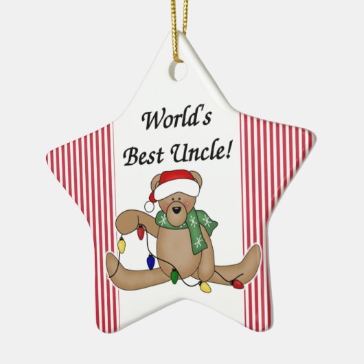 Der beste Onkel Ornament der Teddybär-Welt (Links)